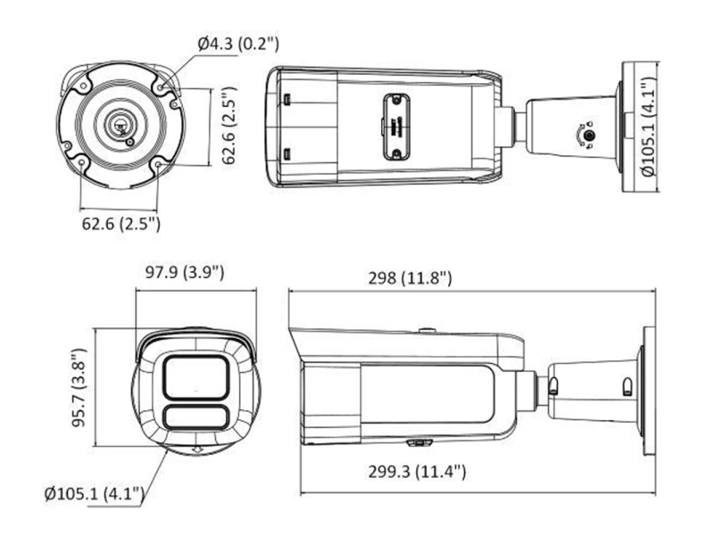 Monitoring stacji benzynowej parkingu DS-2CD2666G2HT-IZS(2.8-12mm)(eF) MotoZoom Acusense DarkFighter IR60 IK10