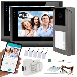 Wideodomofon dwurodzinny Vidos 2IP 2 żyłowy M200B-X + S201-2 Sterowanie telefonem Wideodomofon dwurodzinny Vidos 2IP 2 żyłowy M200B-X + S201-2 Sterowanie telefonem