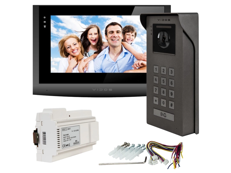 Wideodomofon Vidos  2IP 2 żyłowy Monitor M200B + S200 Podczerwień MicroSD