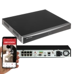 Monitoring stacji benzynowej rejestrator IP Hikvision POE na 8 kamer IP do 12 Mpx