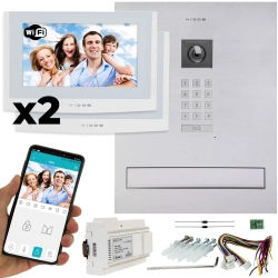 Skrzynka pocztowa z wideodomofonem Vidos 2IP 2 monitory WiFi M200W-X + S204-SKM Podczerwień MicroSD Skrzynka pocztowa z wideodomofonem Vidos 2IP 2 monitory WiFi M200W-X + S204-SKM Podczerwień MicroSD
