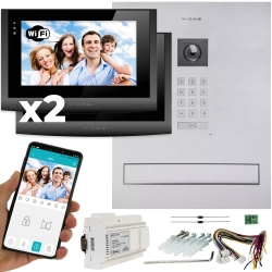 Skrzynka pocztowa z wideodomofonem Vidos 2IP 2 monitory WiFi M200B-X + S204-SKM Podczerwień MicroSD Skrzynka pocztowa z wideodomofonem Vidos 2IP 2 monitory WiFi M200B-X + S204-SKM Podczerwień MicroSD