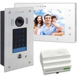 Wideodomofon Vidos DUO z podtynkową stacją S1401D z szyfratorem i dotykowym monitorem M1021B-2
