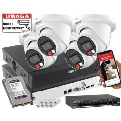 Zestaw monitoringu Domu IP Dahua 4x IPC-HDW2849TM-S-IL-0280B 8MPx Wykrywanie dźwięku, Podwójny oświetlacz, Analityka Zestaw monitoringu Domu IP Dahua 4x IPC-HDW2849TM-S-IL-0280B 8MPx Wykrywanie dźwięku, Podwójny oświetlacz, Analityka