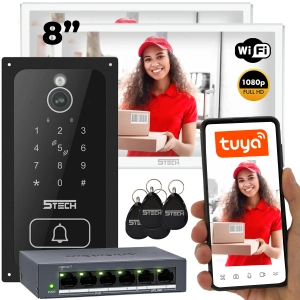 Wideodomofon zestaw 5TECH WIFI 8