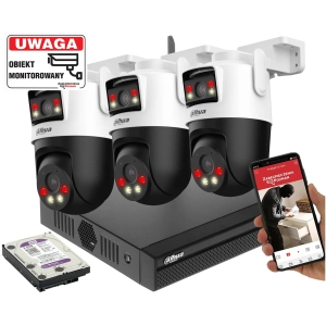 Monitoring podwórka 3 kamery WiFi Dahua 5MPx P5D-5F-PV-0280B/0600B Picoo Dual D1 Inteligentne śledzenie AI Smart Dual Illumination Alarm