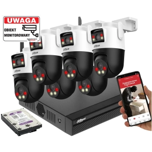 Zestaw do monitoringu WiFi 6 kamer Dahua 5MPx P5D-5F-PV-0280B/0600B Picoo Dual D1 Inteligentne śledzenie AI Smart Dual Illumination Alarm