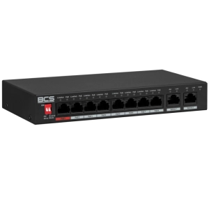 Switch 8 portowy PoE BCS-L-SP0802G(2) 8 x PoE 100Mb/s 2 x Uplink Gigabit