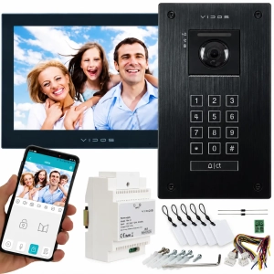 Wideodomofon 2IP 2 żyłowy Vidos M205B-X + S204B Android Podczerwień MicroSD
