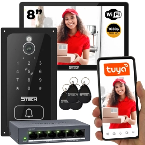 Wideodomofon zestaw 5TECH WIFI 8