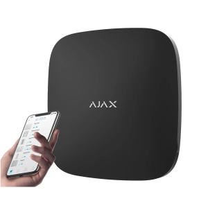 Najmocniejsza Centrala Alarmowa Ajax HUB 2 Plus 2x SIM 2G/3G/LTE, Wi-Fi, Ethernet Czarna z fotograficzną weryfikacja alarmu