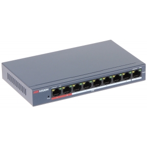 DS-3E0109P-E/M 8 portowy switch PoE 1x Uplink Ochrona przed przepięciami Hikvision