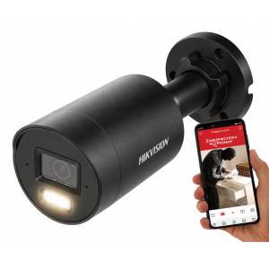 Kamera IP z podwójnym oświetlaczem Hikvision DS-2CD20166G3-IUY/SL-BLACK 16Mpx DarkFighter, AcuSense, Aktywne odstraszanie migającym światłem