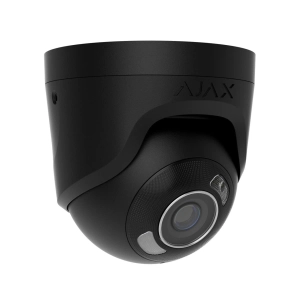 Kamera IP kopułowa Ajax TurretCam HL 8Mpx BLACK 4mm Hybrydowe oświetlenie LED + IR, Detekcja Ruchu + Mikrofon
