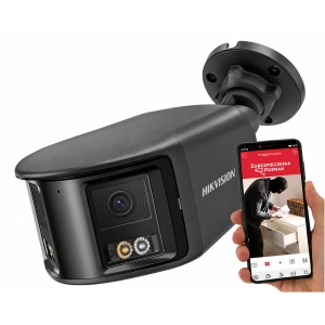 Kamera IP Panoramiczna Hikvision Pro Series DS-2CD2T63G2P-LISU/SL BLACK 6Mpx Smart Hybrid Light, AcuSense, Live Guard