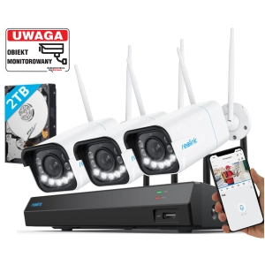 Zestaw kamer WiFi 4K z obiektywem MotoZoom Reolink 3x kamera W430 8Mpx Smart Detekcja Mikrofon
