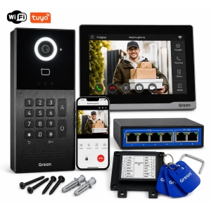 Wideodomofon IP Greon GR-IS2IPS + GR-OS10K(G) Android 10 WiFi Tuya RFID