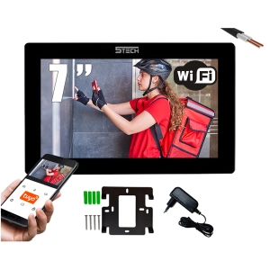 Monitor do Wideodomofonu 5tech Virgo One(B) 7" Czarny Wi-Fi Aplikacja z Serii TWIN