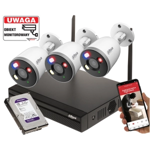 Zestaw 3 kamera WiFi Dahua F5D-PV-0280B 5MPx mart Dual Light, Smart Detekcja, Mikrofon