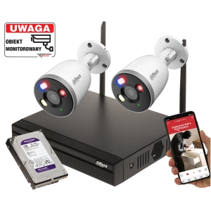 Zestaw WiFi 2x kamera Dahua F5D-PV-0280B 5MPx mart Dual Light, Smart Detekcja, Mikrofon