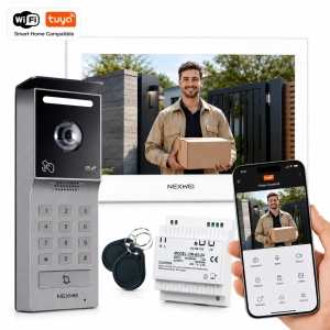 Wideodomofon Nexwei 2-żyłowy NW-ZIP-2W Podświetlany szyfrator, kąt widzenia 150°, czytnik zbliżeniowy, Aplikacja Tyua