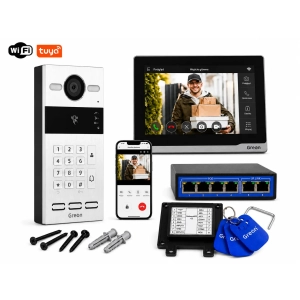 Wideodomofon IP Greon GR-IS2IPS + GR-OS10K Android 10 WiFi Tuya RFID