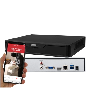Rejestrator IP BCS-P-NVR0801-4K(3) 8 kanałowy BCS - OUTLET