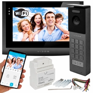 Wideodomofon 2IP 2 żyłowy Vidos M200B-X + S202 v2 Android Czytnik zblizeniowy MicroSD