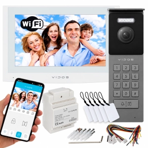 Wideodomofon 2IP 2 żyłowy Vidos M200W-X + S202 v2 Android Czytnik zbliżeniowy MicroSD