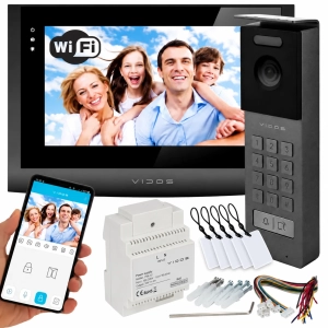Wideodomofon 2IP 2 żyłowy Vidos M200B-X + S202 v2 Android Czytnik zblizeniowy MicroSD