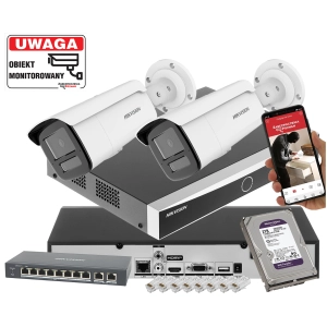 Zestaw 4 kamer IP DS-2CD2545FWD-I Hikvision 4 Mpx IR10