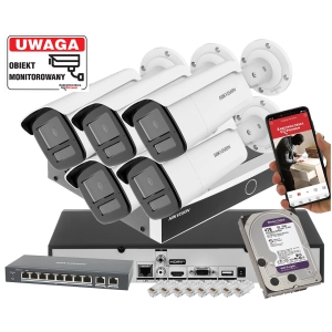 Zestaw 4 kamer IP DS-2CD2545FWD-I Hikvision 4 Mpx IR10