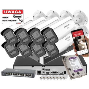 Zestaw 4 kamer IP DS-2CD2545FWD-I Hikvision 4 Mpx IR10
