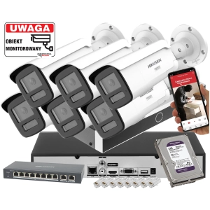 Zestaw 4 kamer IP DS-2CD2545FWD-I Hikvision 4 Mpx IR10