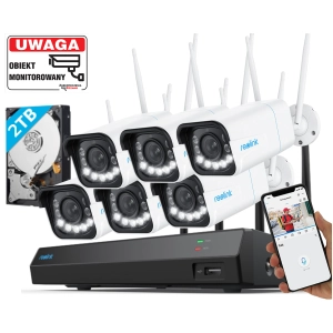 Zestaw kamer WiFi 4K z obiektywem MotoZoom Reolink 5x kamera W430 8Mpx Smart Detekcja Mikrofon
