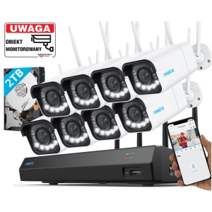 Duży Zestaw kamer WiFi 4K z obiektywem MotoZoom Reolink 8x kamera W430 8Mpx Smart Detekcja Mikrofon