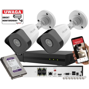 Zestaw monitoringu 2 kamery IP Hikvision IPCAM-B5 5Mpx PoE