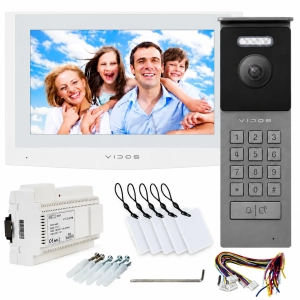 Wideodomofon 2IP 2 żyłowy Vidos M200W-X + S202 v2 Android Czytnik zbliżeniowy MicroSD