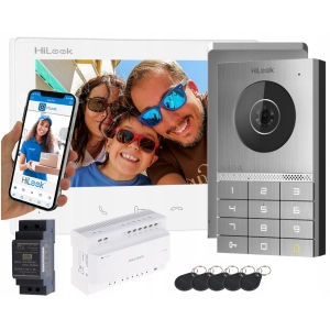 Zestaw wideodomofonowy HD-VIS-02-K-W HiLook by Hikvision - 2 żyłowy Czytnik, szyfrator, Aplikacja na Furtkę i Bramę