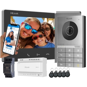 Zestaw wideodomofonowy HD-VIS-02-K HiLook by Hikvision - 2 żyłowy Czytnik, szyfrator, Aplikacja na Furtkę i Bramę