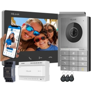 Zestaw wideodomofonowy HD-VIS-02-K HiLook by Hikvision - 2 żyłowy Czytnik, szyfrator, Aplikacja na Furtkę i Bramę