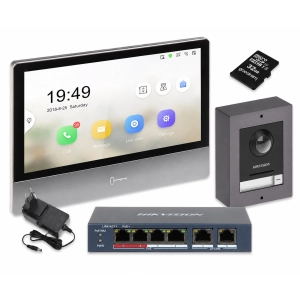Zestaw wideodomofonowy IP Monitor 7" LCD DS-KH8350-WTE1 + Stacja bramowa DS-KD-8003-IME1