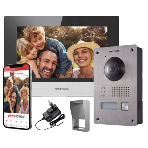 Zestaw wideodomofonowy WiFi 2-żyłowy DS-KIS703Y-P Kamera 2Mpx Furtka Brama