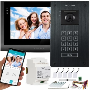 Wideodomofon 2IP 2 żyłowy Vidos M200B-X + S204B Android Podczerwień MicroSD