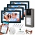 Wideodomofon Czterorodzinny Vidos 2IP na 4 Monitory 7" M205B-X Wifi + Stacja S201-4