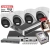 Zestaw monitoringu domu 4x kopułowe kamery IP HIKVISION DS-2CD1363G2-LIU 6MPx z rejestratorem DS-7608NXI-K1 Acusense POE