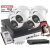 Zestaw monitoringu na 4 kamery IP Dahua IPC-HDW2649TM-S-IL-0280B 6MPx WizSense Smart Dual Light Zapis 4TB
