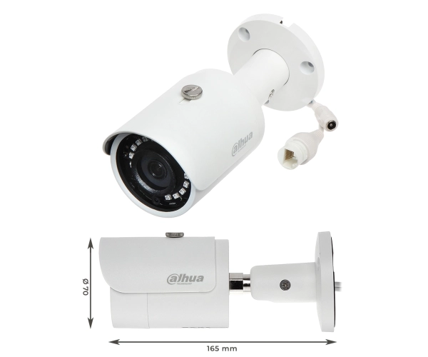 Zestaw do monitoringu domu 4 kamery IP Dahua IPC-HFW1431S-0280B-S4 4Mpx + Rejestrator PoE