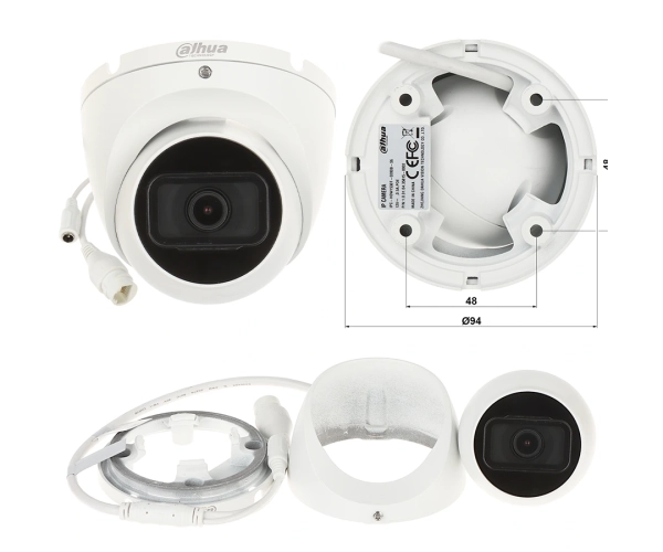 Biała kamera IP DAHUA IPC-HDW1530T-0280B-S6-WHITE 5MPx IR30 Mikrofon
