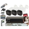 Monitoring domu na zewnątrz 3 kamery Hikvision DS-2CE17K0T-LFS 2.8 mm 5 MPx Smart Hybrid Light Acusense